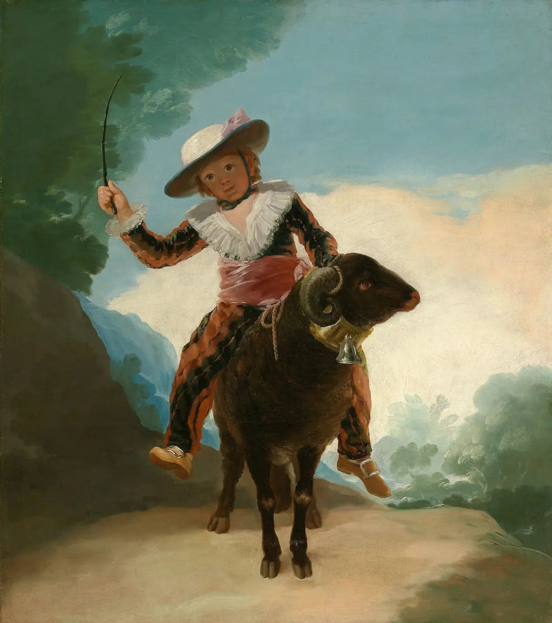 Niño montando una oveja - Francisco de Goya