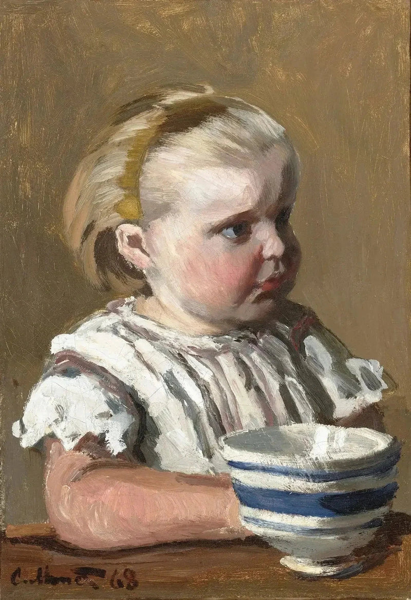El niño de la copa, retrato de Jean Monet W131 - Claude Monet
