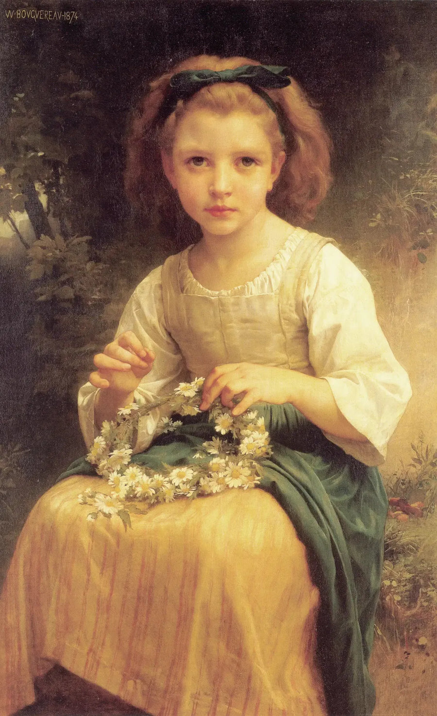 Niño trenzando una corona - Bouguereau