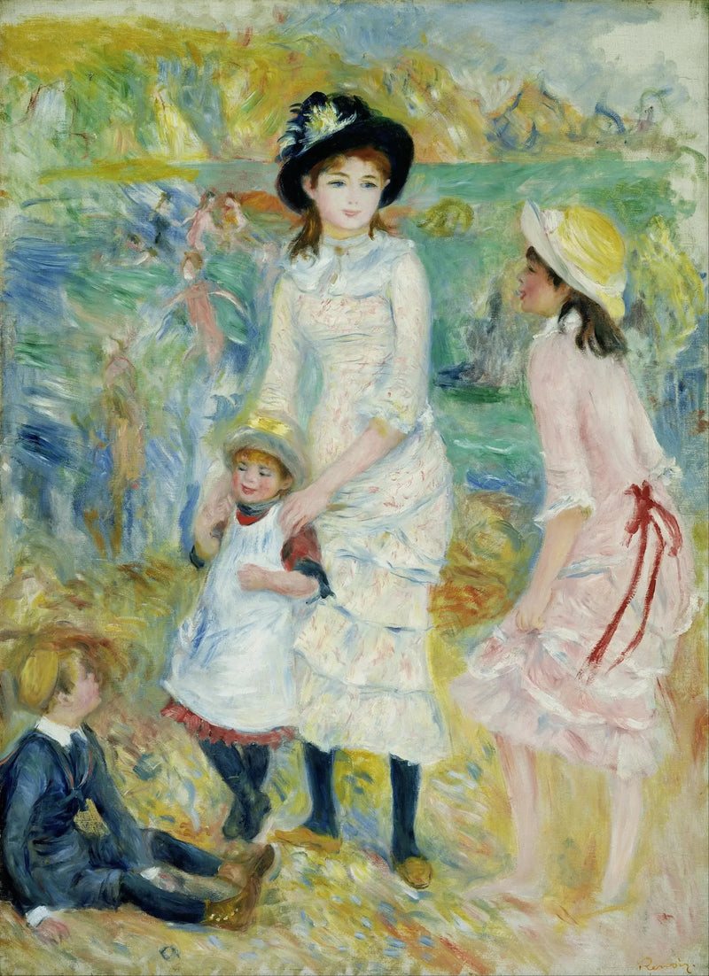 Niños en la orilla del mar, Guernsey - Pierre-Auguste Renoir