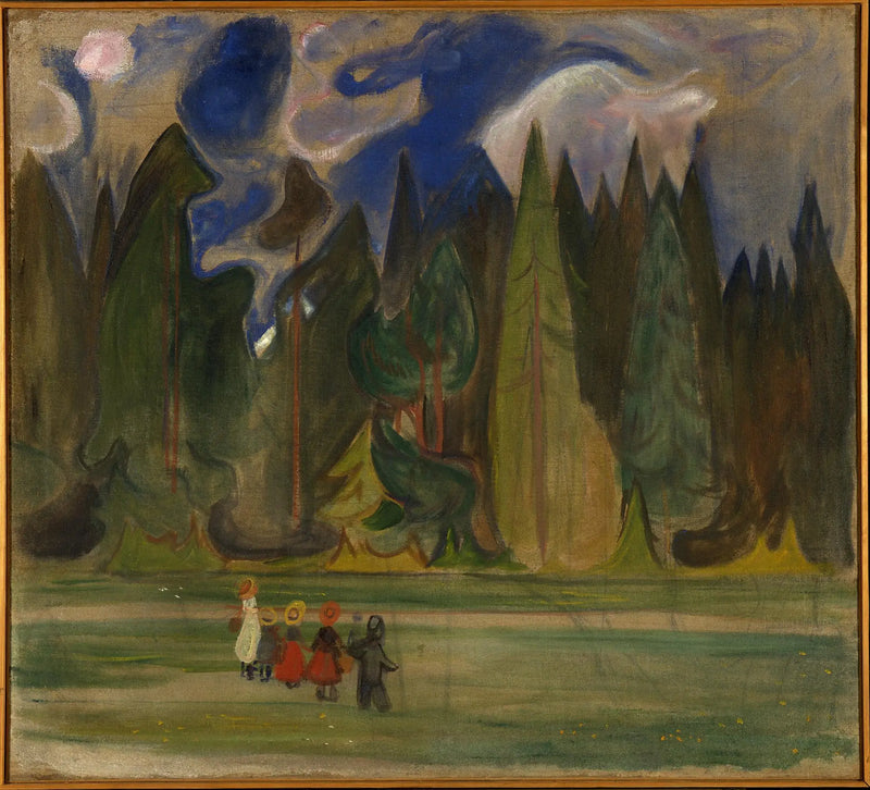Niños en el bosque - Edvard Munch