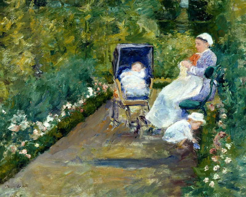 Niños en un jardín (La nodriza) - Mary Cassatt