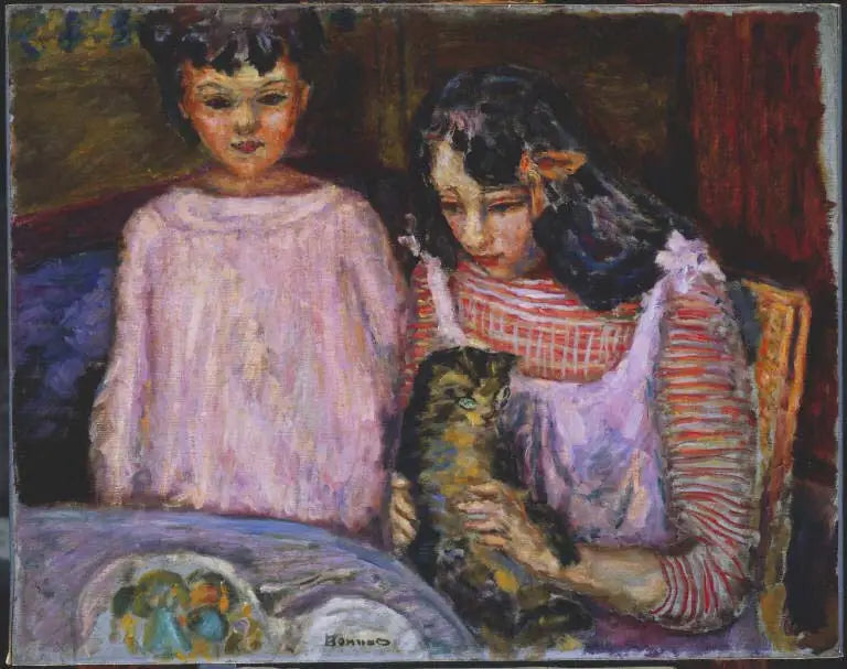 Niños y gato - Pierre Bonnard