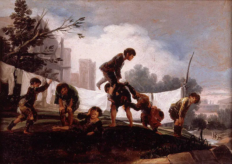 Niños jugando a la rayuela - Francisco de Goya