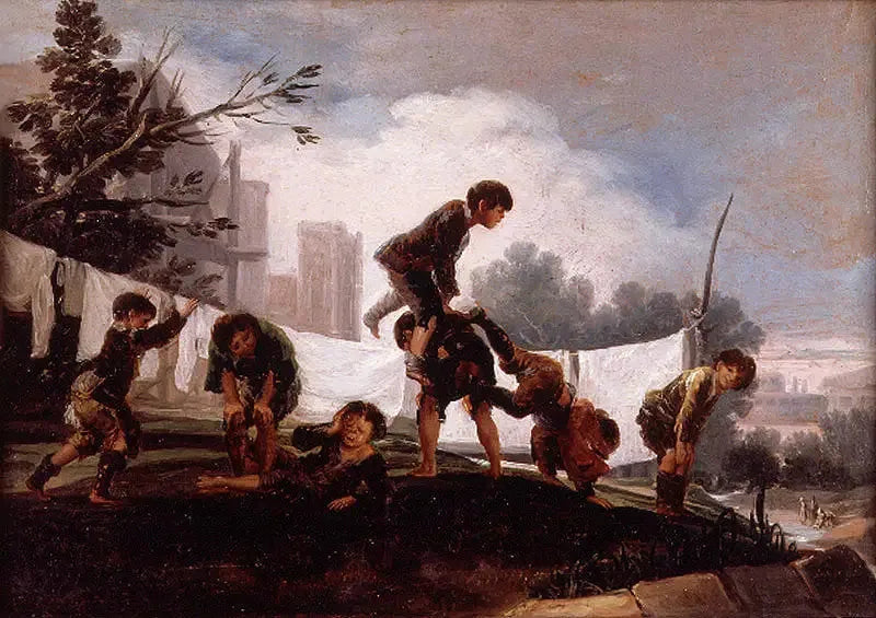 Niños jugando a la rayuela - Francisco de Goya