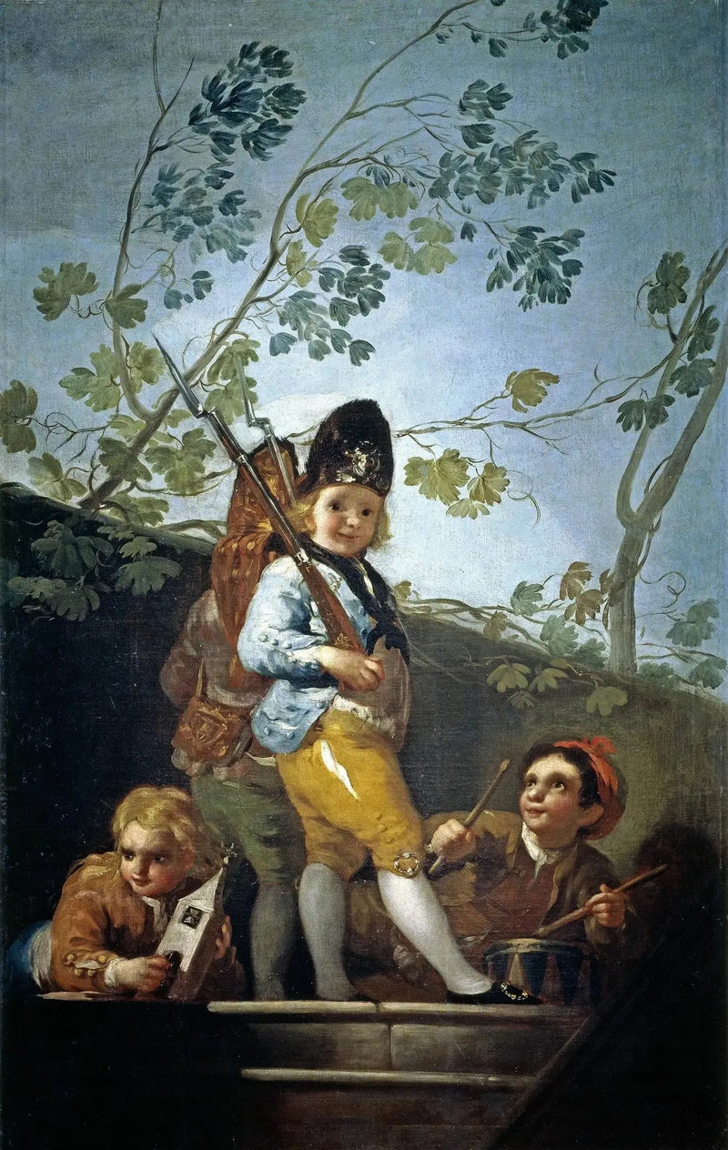 Niños jugando a los soldados - Francisco de Goya