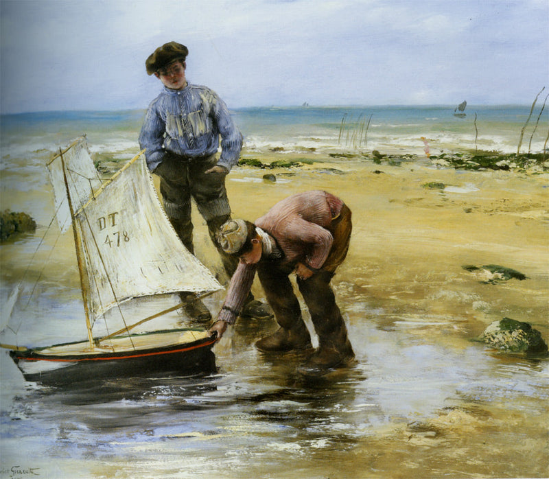Niños jugando en la playa - Norbert Gœneutte