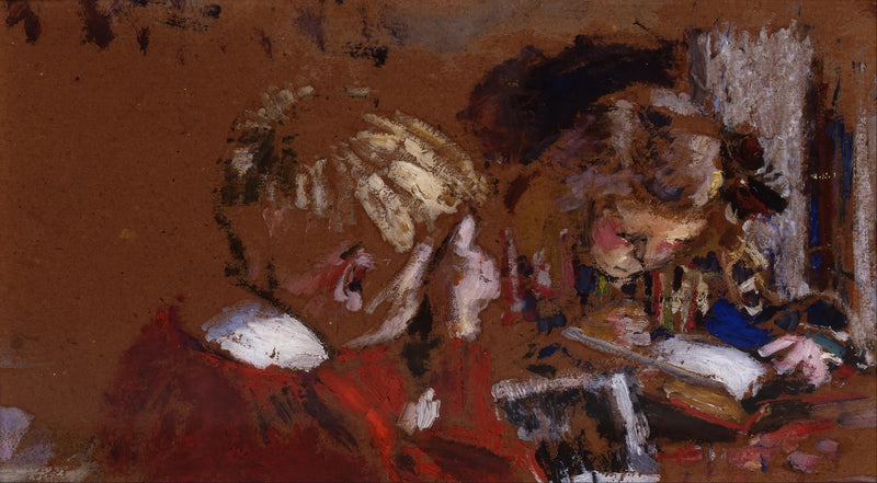 Niños leyendo, Jacques y Annette Roussel - Édouard Vuillard