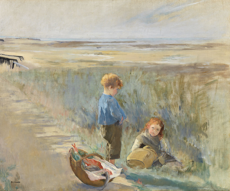 Niños en las dunas de arena, Grandcamp - Eva Gonzalès