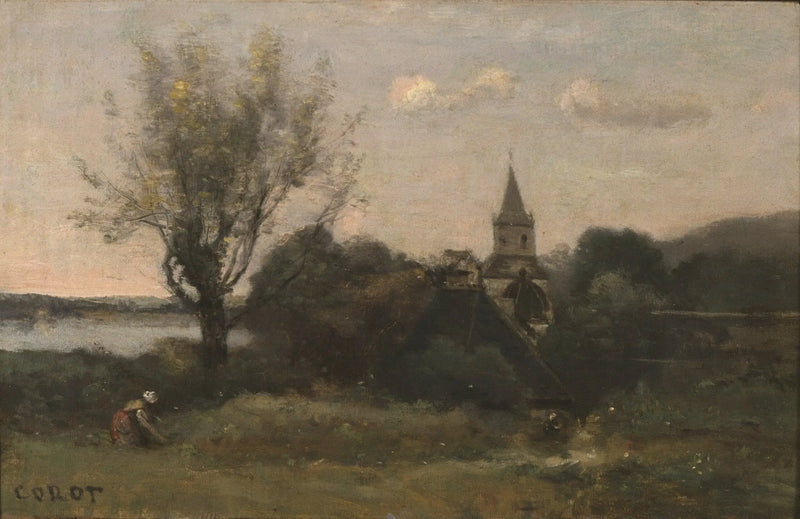 Ennery cerca de Auvers - Jean-Baptiste Camille Corot