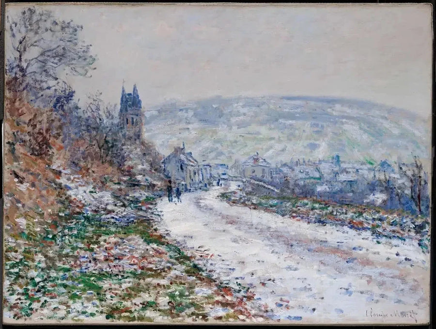 Entrada al pueblo de Vétheuil, invierno W509 - Claude Monet