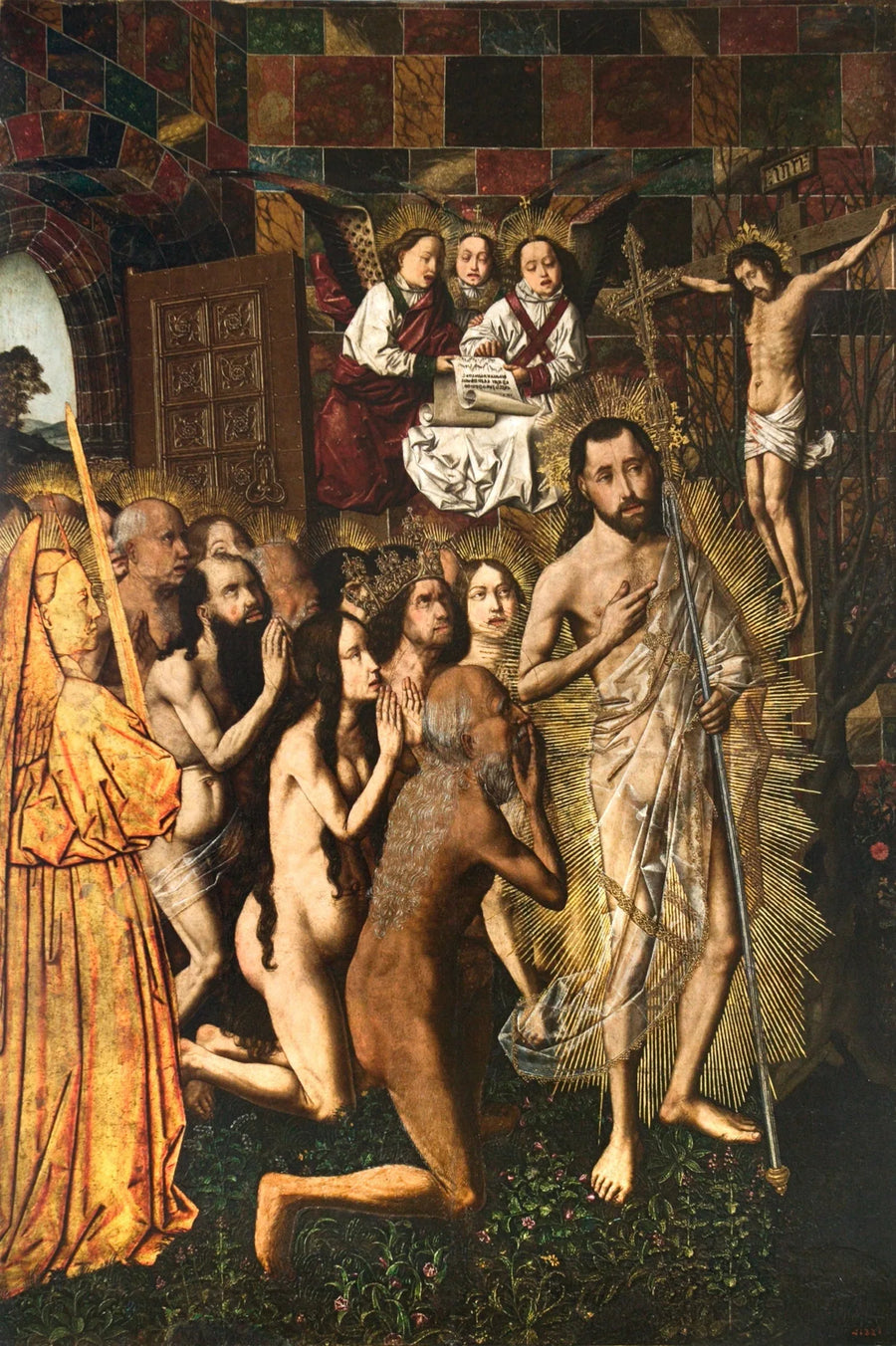 Entrada al Paraíso y visión del Crucificado - Bartolomé Bermejo