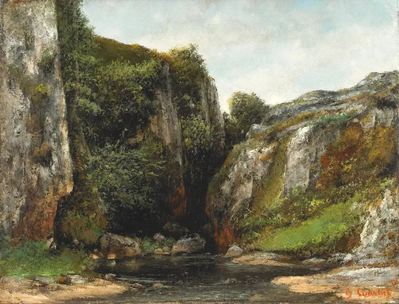 Entrada de un río - Gustave Courbet
