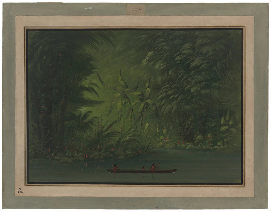 Entrada de una laguna, orilla del Amazonas - George Catlin