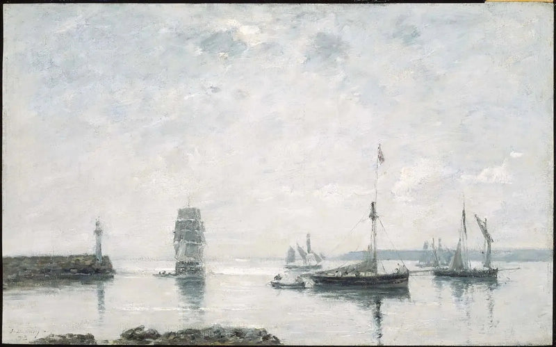 Entrada del puerto - Eugène Boudin