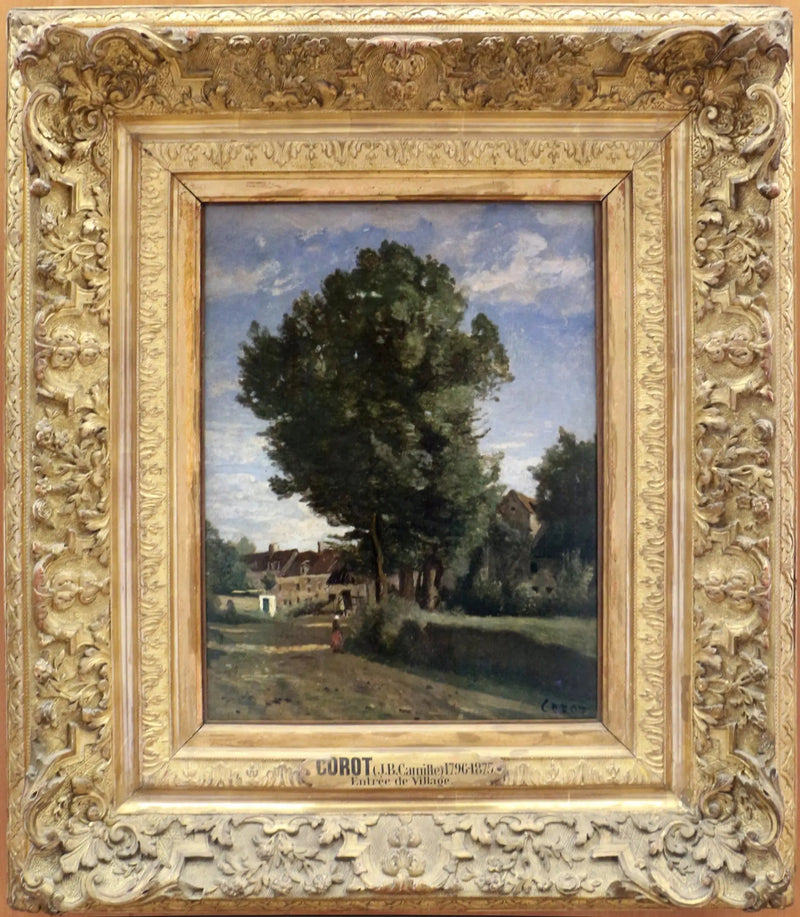 Entrada del pueblo - Jean-Baptiste Camille Corot