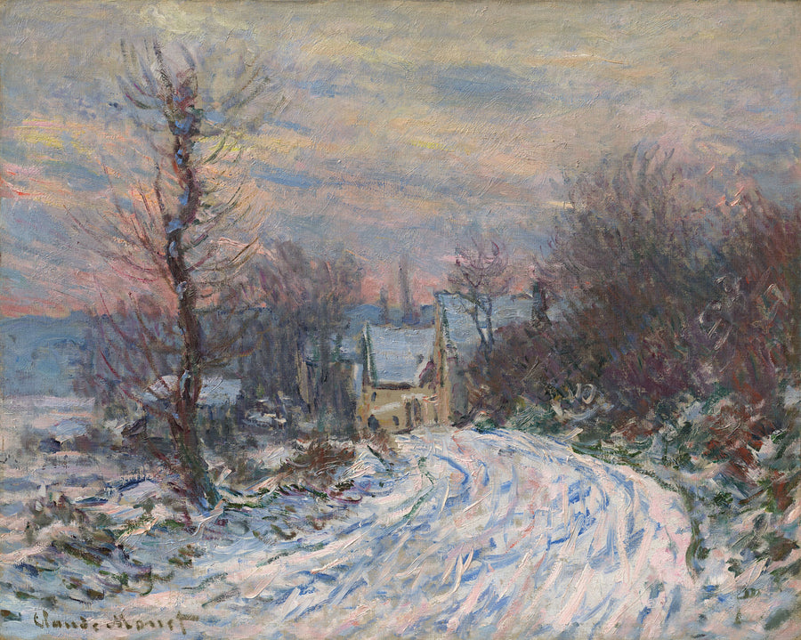 La entrada a Giverny en invierno W967 - Claude Monet