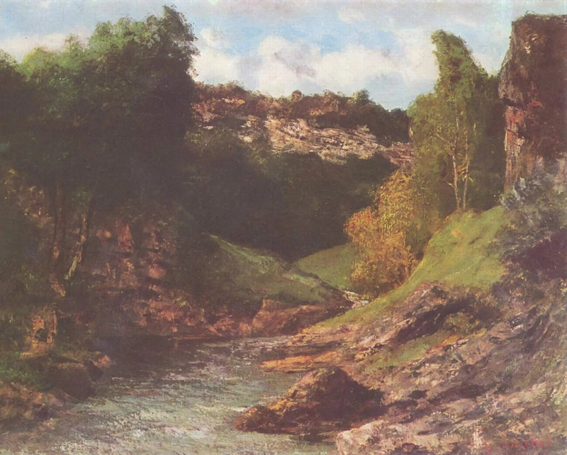 Alrededores de Ornans, paisaje rocoso - Gustave Courbet