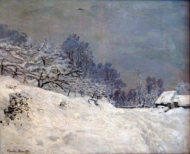 Alrededores de Honfleur, nieve - Claude Monet