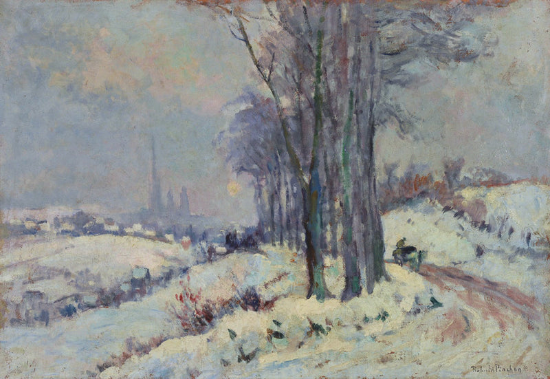 Alrededores de Rouen bajo la nieve - Robert Antoine Pinchon