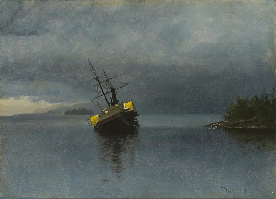 Restos de la Ancon en la bahía de Loring, en Alaska - Albert Bierstadt
