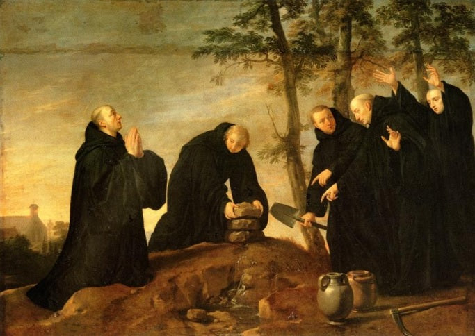 Épisodes de la vie de saint Benoît: La fontaine miraculeuse - Philippe de Champaigne - Alpha Reproduction