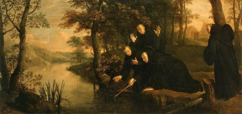 Episodios de la vida de san Benito: El hacha atada a su mango - Philippe de Champaigne