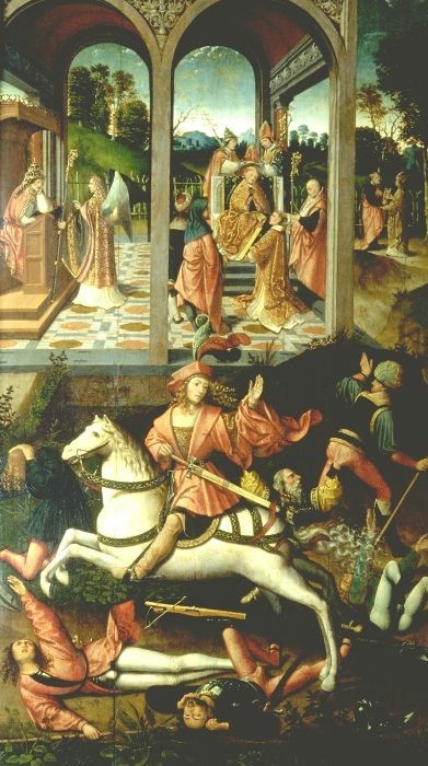 Episodios de la vida de san Huberto de Lituania - Jacob Cornelisz van Oostsanen