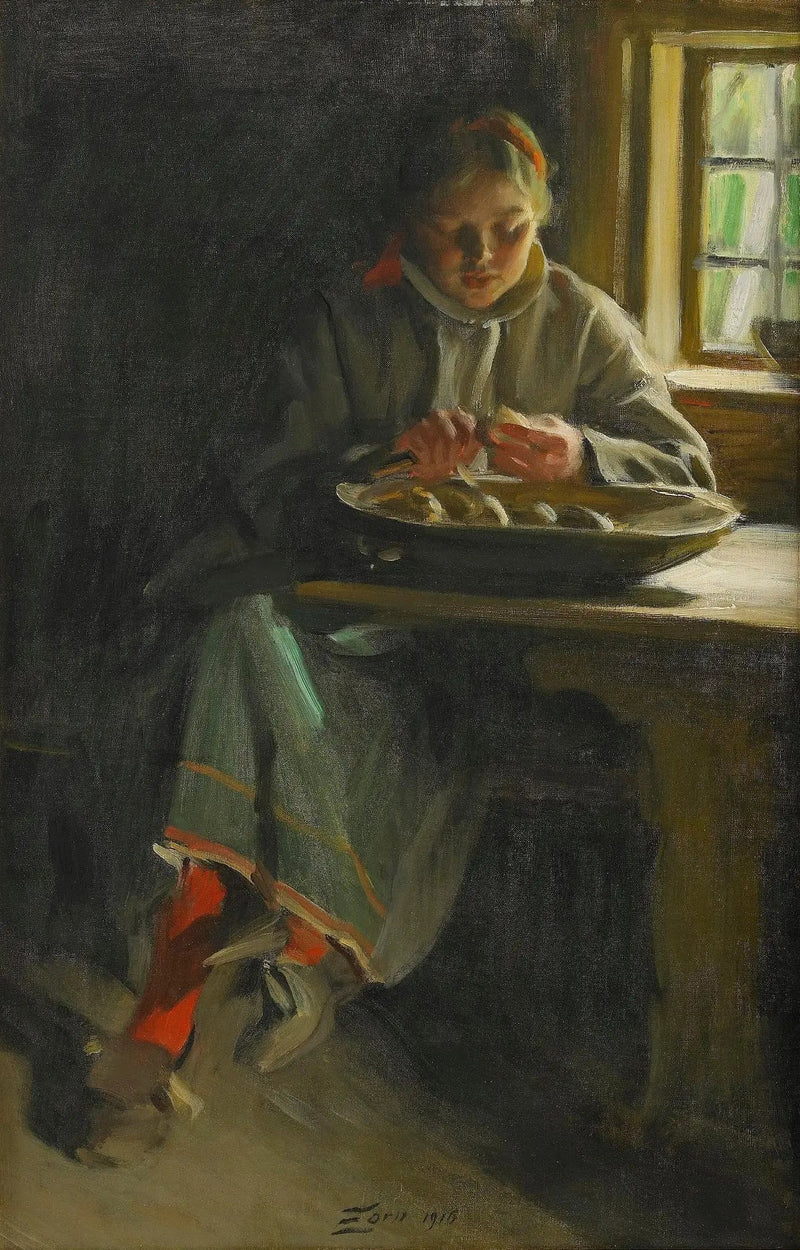 Pelar las patatas - Anders Zorn