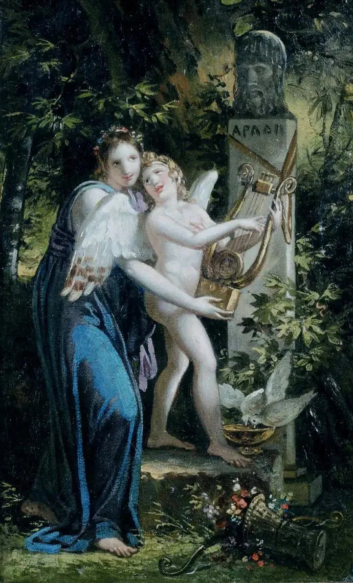 Érato y el Amor - Charles Meynier