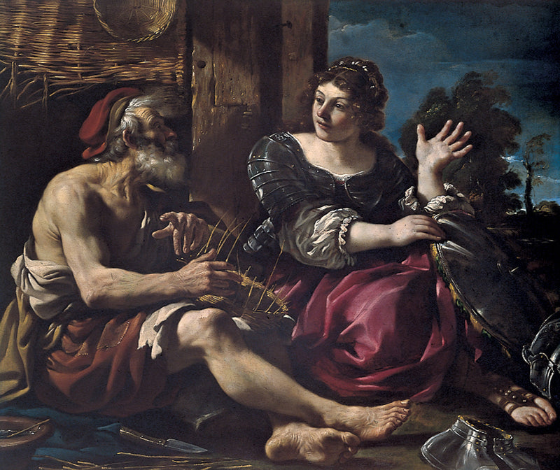 Erminia y el pastor - Guercino