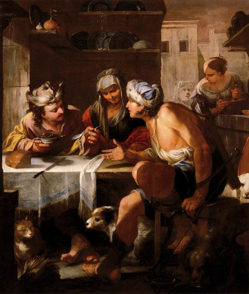 Esaú vende su derecho de primogenitura - Luca Giordano