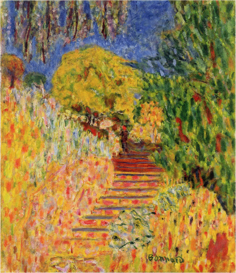 Escaleras con Mimosa - Pierre Bonnard