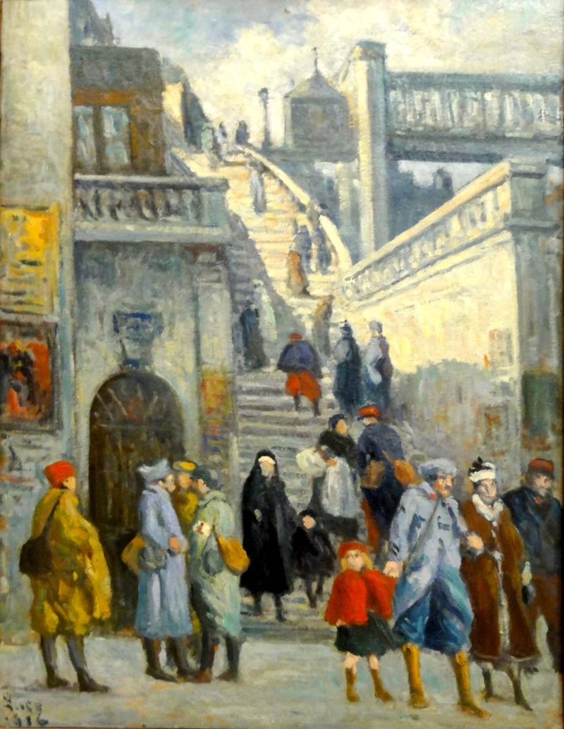 Escaleras de la calle de Alsacia - Maximilien Luce