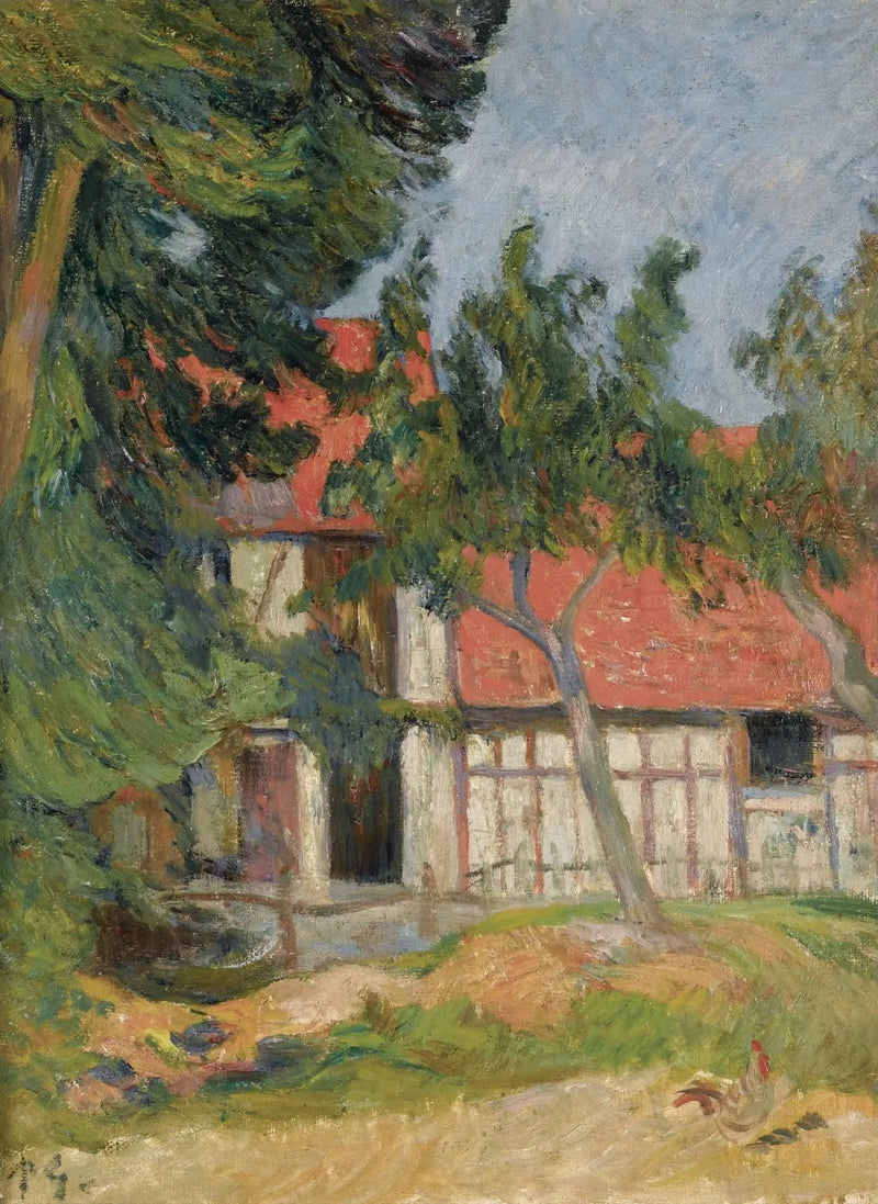 Establo cerca de Dieppe I, o Cabaña en Normandía II - Paul Gauguin