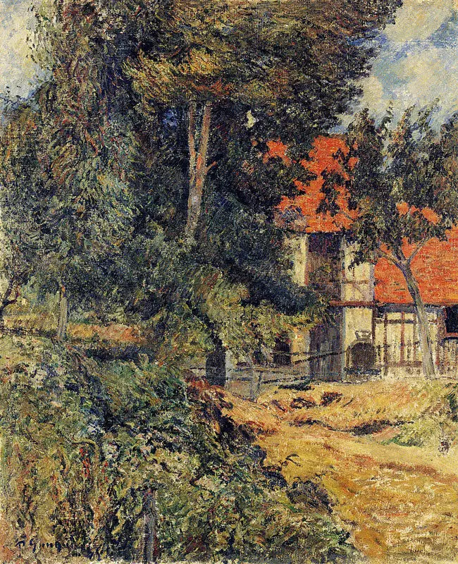 Establo cerca de Dieppe II, o Cabaña en Normandía I - Paul Gauguin