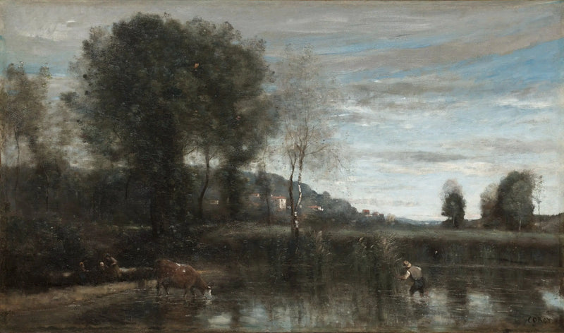 Estanque en Ville-d'Avray - Jean-Baptiste Camille Corot