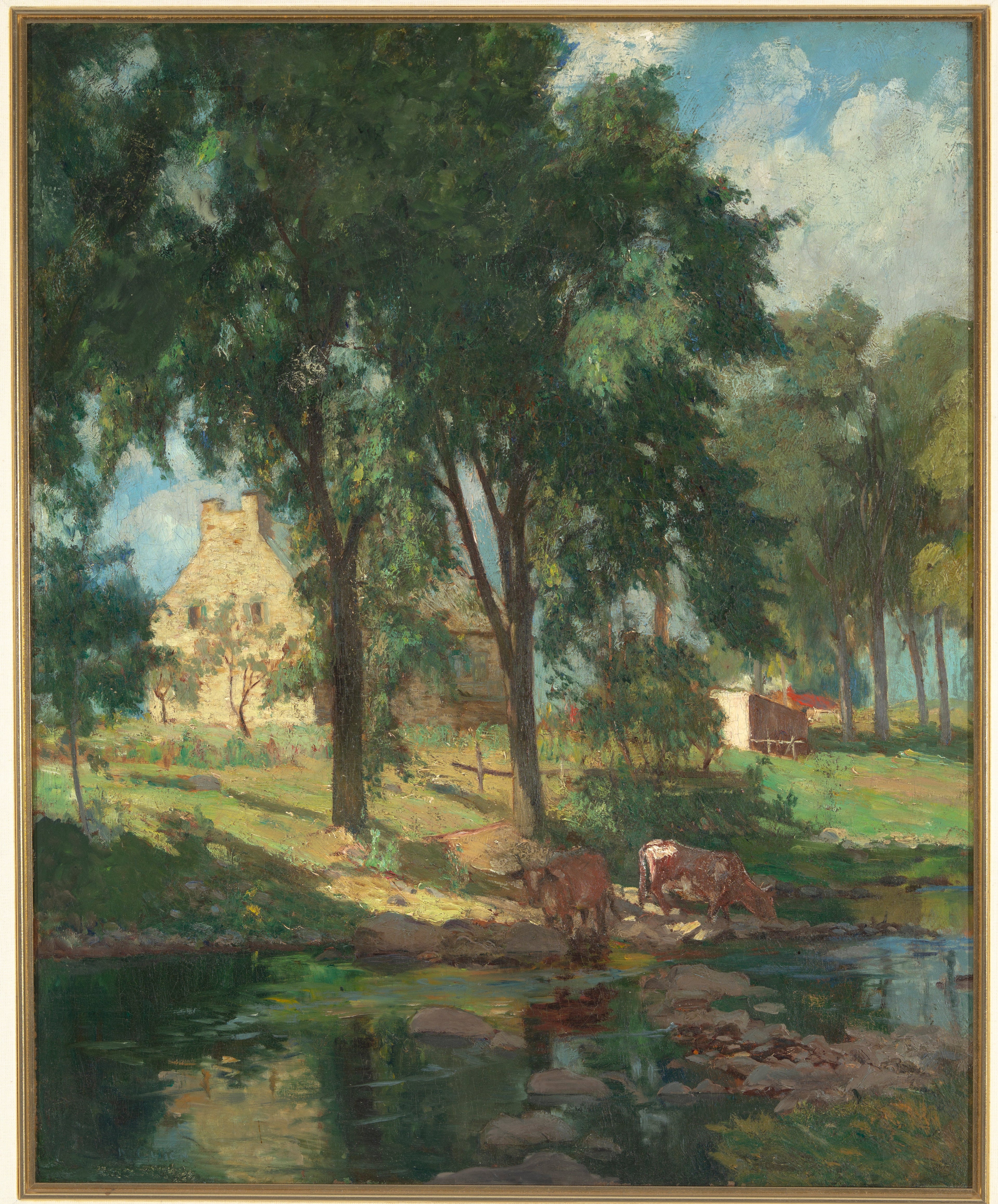 Été à Saint-Eustache - Maurice Galbraith Cullen image 1 reproduction d’œuvre d’art à l’huile