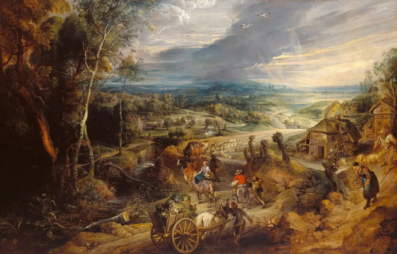 Verano: los campesinos van al mercado - Peter Paul Rubens