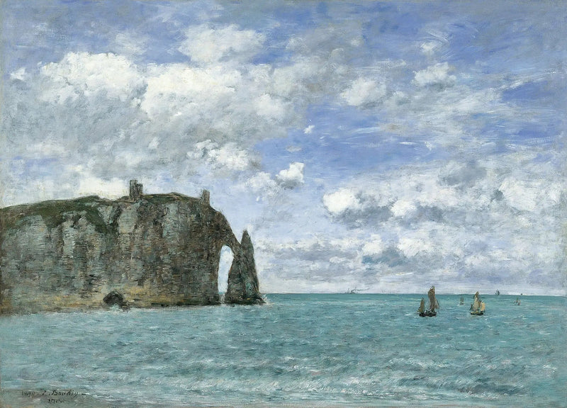 Étretat. El Acantilado de Aval - Eugène Boudin