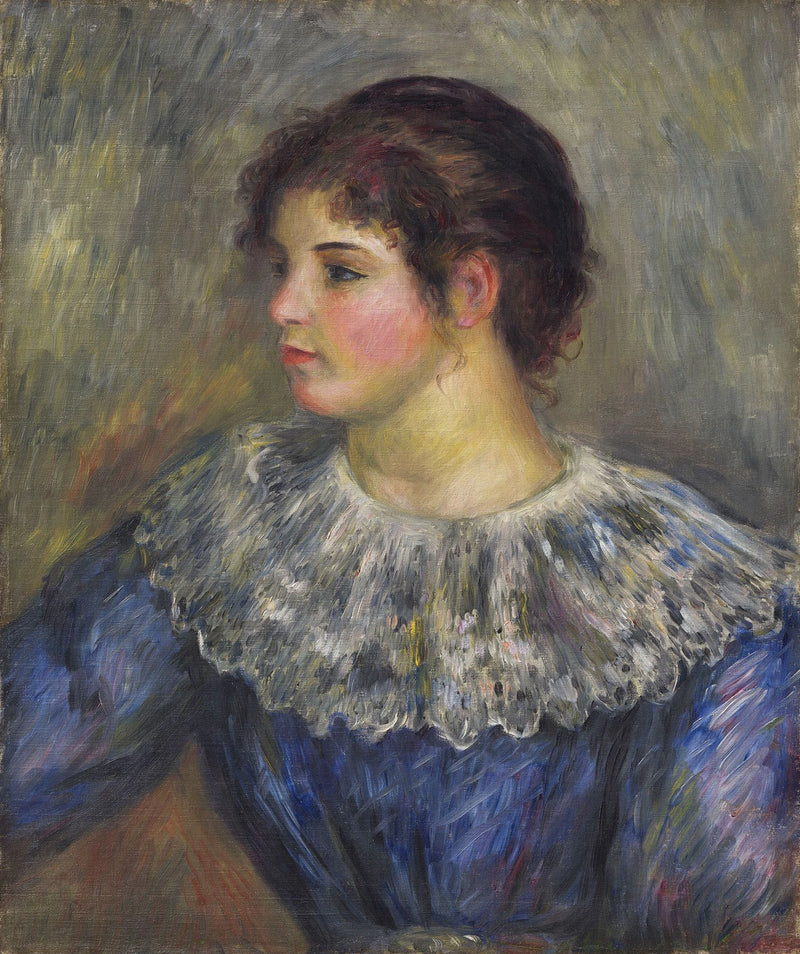 Retrato en busto de niña - Pierre-Auguste Renoir