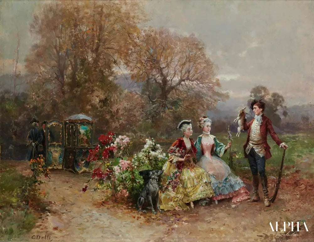 Exhibant son prix - Cesare-Auguste Detti Reproductions de tableaux à la peinture à l’huile