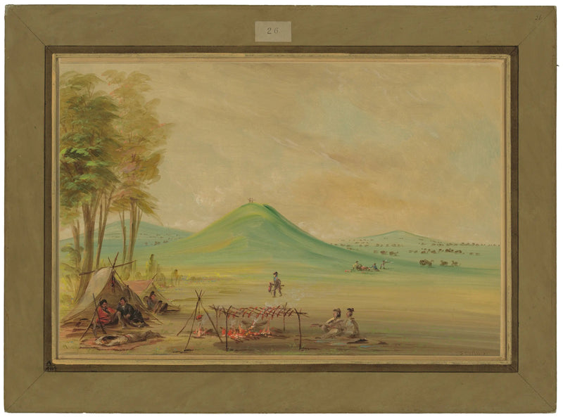 Expedición acampada en una pradera de Texas. Abril de 1686 - George Catlin
