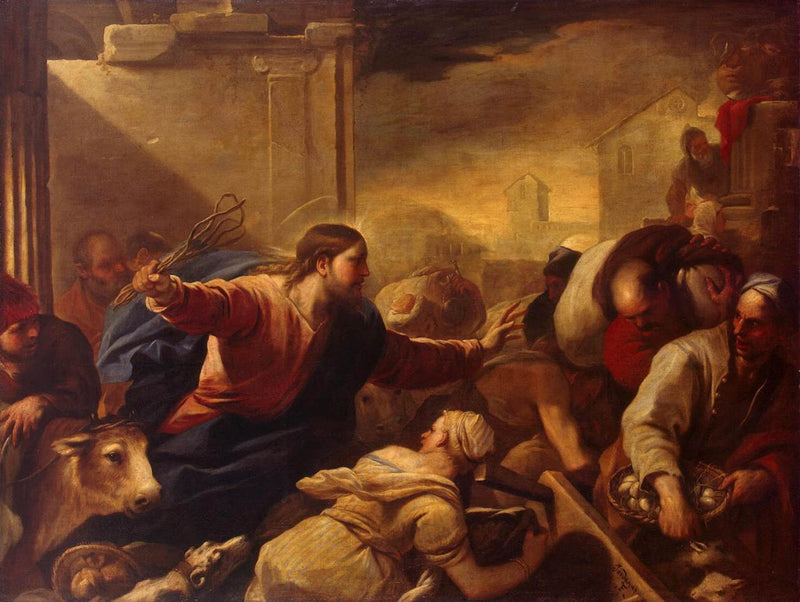 Expulsión de los mercaderes del Templo - Luca Giordano