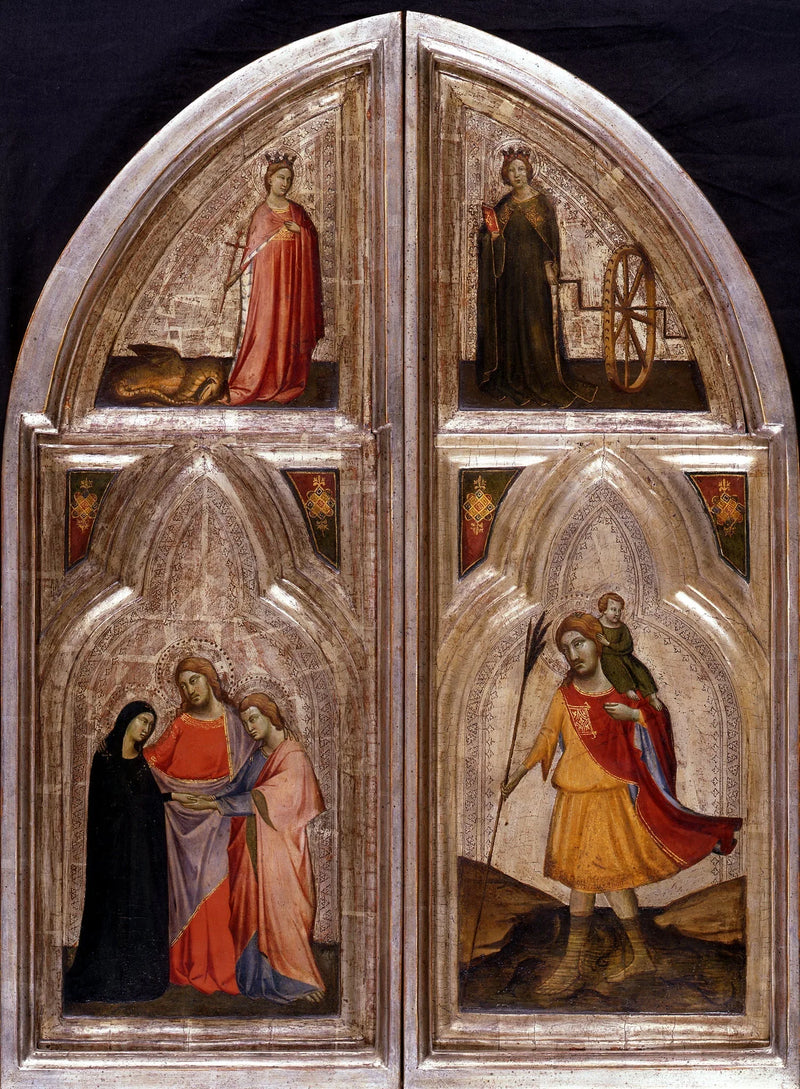 Exterior de las persianas del tríptico - Taddeo Gaddi