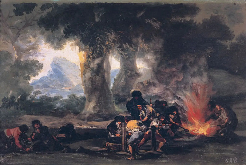 Fabricación de bolas en la Sierra de Tardienta - Francisco de Goya