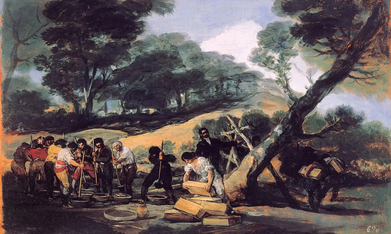Fabricación del polvo en la Sierra de Tardienta - Francisco de Goya