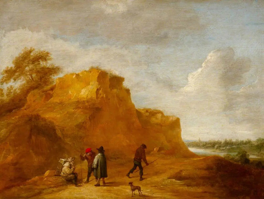 Acantilado de arena y personajes - David Teniers el Joven