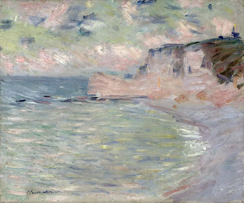 Acantilado y Puerta de Amont, efecto de la mañana - Claude Monet
