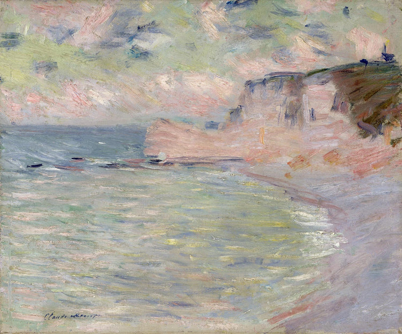 Cliff y Porte d'Amont, efecto matutino W1011 - Claude Monet